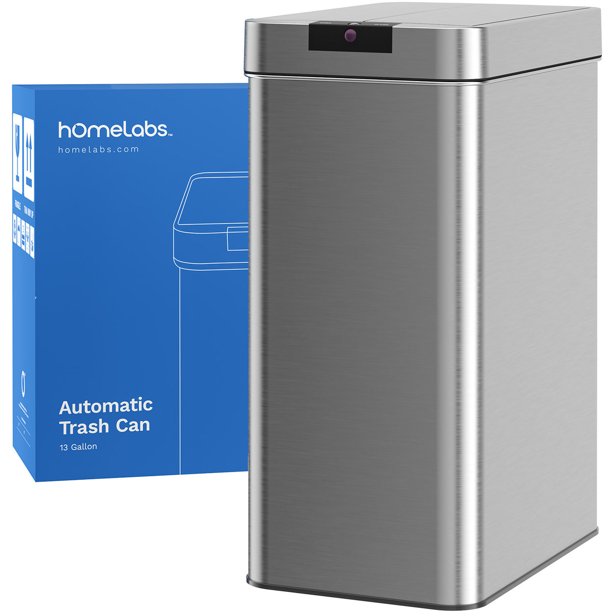 simplehuman Code V 4.7-Gallons Blue Outdoor Plastic Recycling