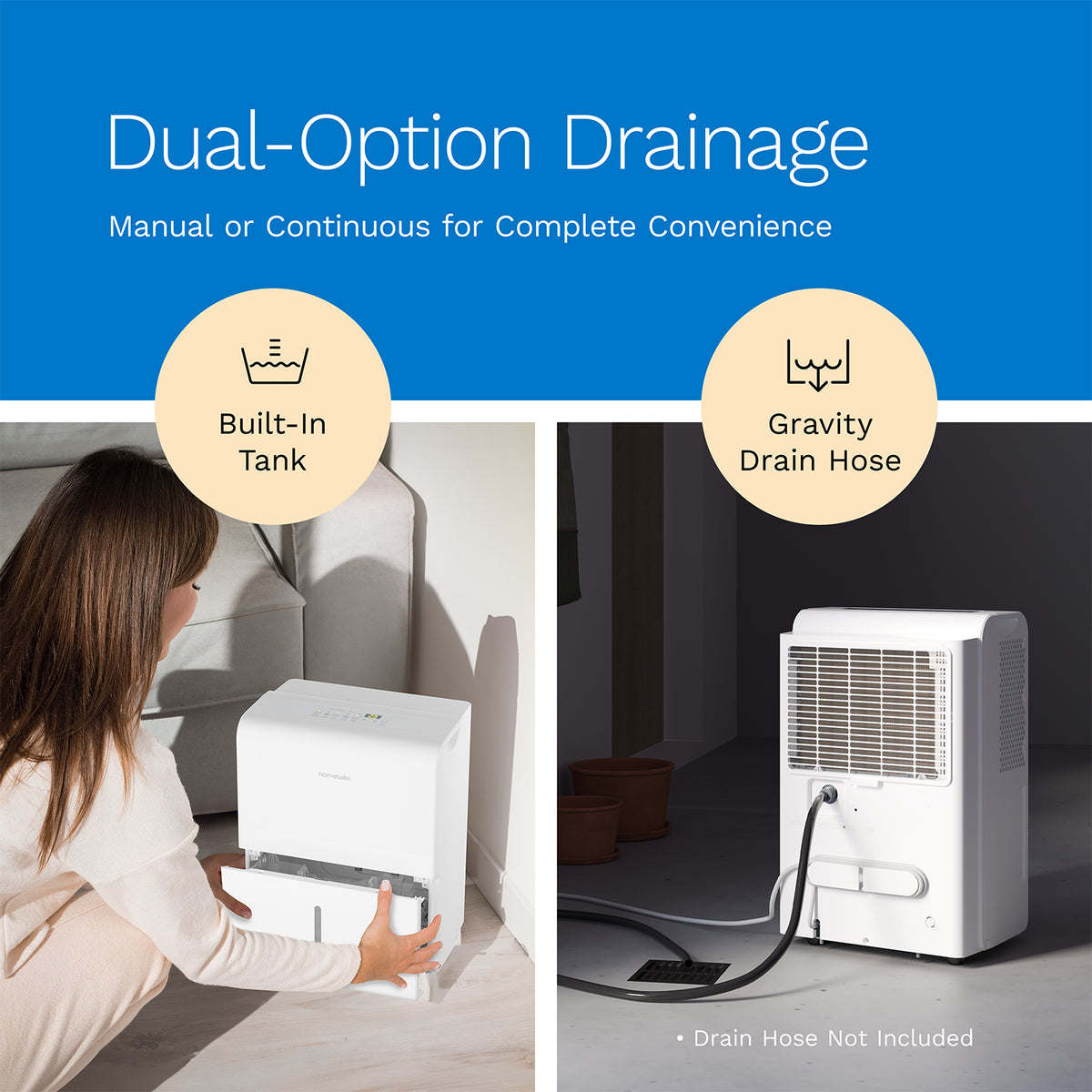 1,500 Sq. Ft Energy Star WiFiEnabled Dehumidifier hOmeLabs