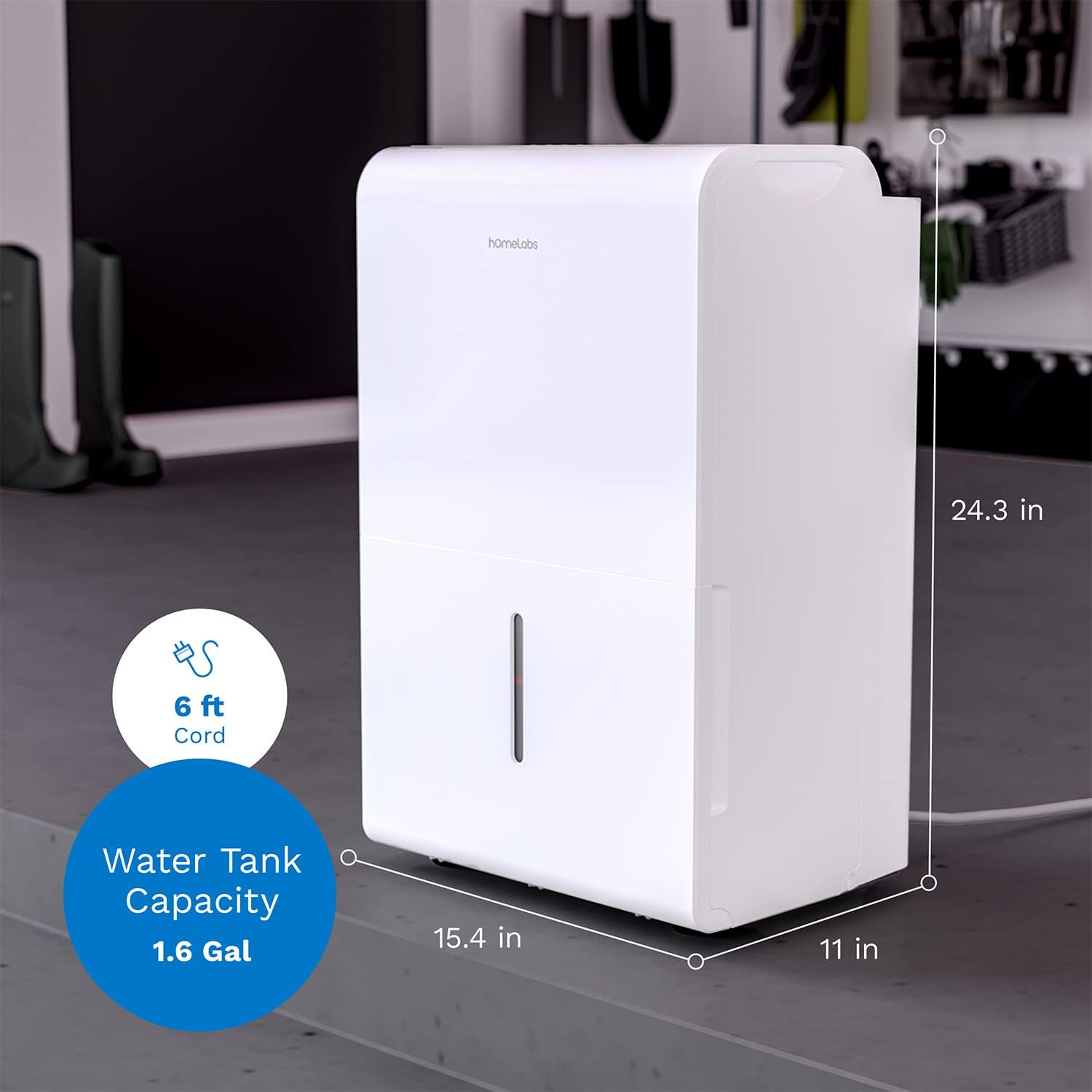 Vellgoo 4,500 Sq.Ft Energy Star Dehumidifier For Basement With Drain Hose,  52 Pint Drytank Series Dehumidifiers For Home Large Room, Intelligent