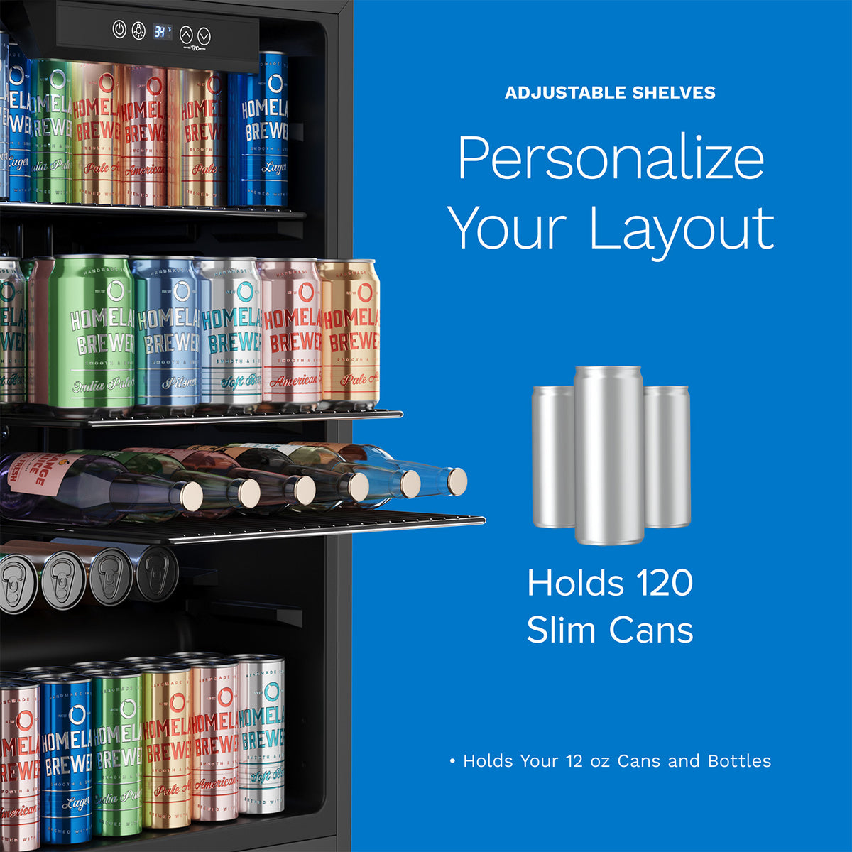 120 Can Beverage Refrigerator hOmeLabs