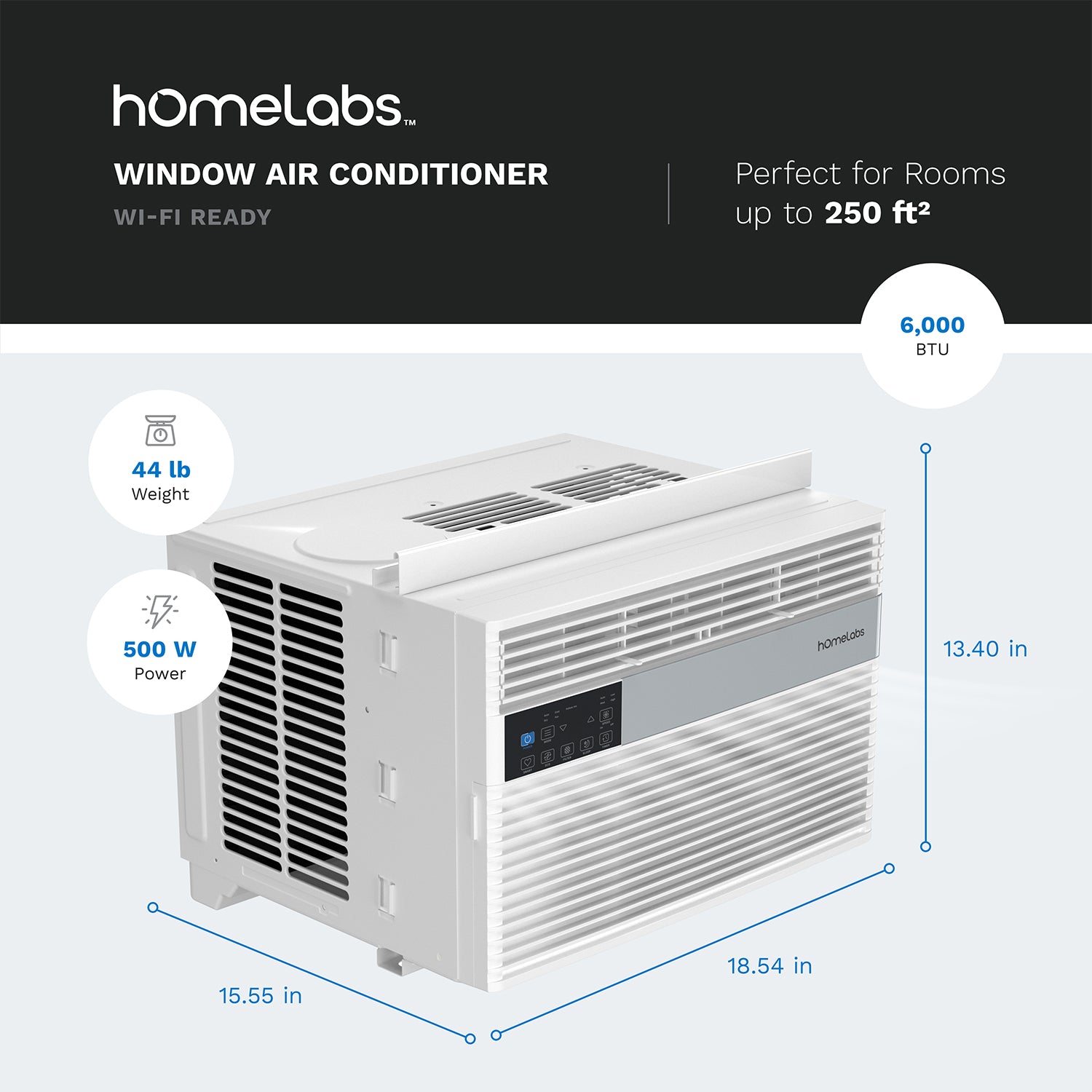 6,000 BTU Wi-Fi Window Air Conditioner