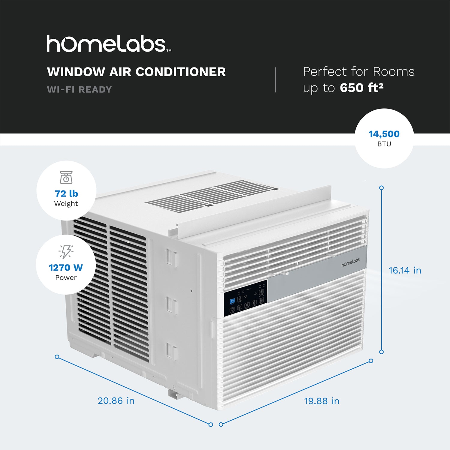 14,500 BTU Wi-Fi Window Air Conditioner